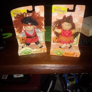 Vintage Mattel Cabbage Patch Kids Halloween Mini Beanbag Dolls New